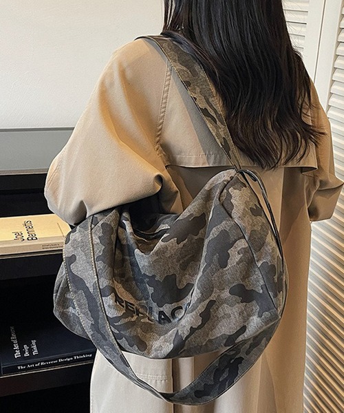c.u.l ボストンバッグ A4収納可 迷彩 カモフラージュ ショルダー 旅行
