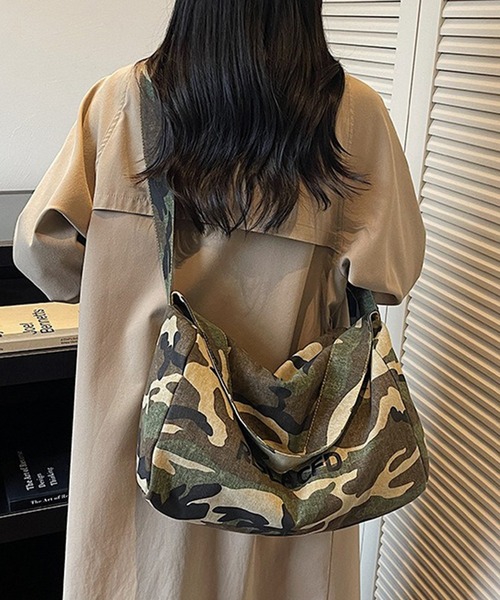 c.u.l ボストンバッグ A4収納可 迷彩 カモフラージュ ショルダー 旅行