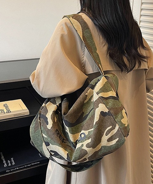 c.u.l ボストンバッグ A4収納可 迷彩 カモフラージュ ショルダー 旅行
