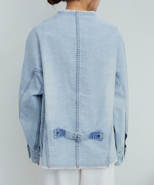 pual ce cin デニムジャケット gジャン セルビッチデニムノーカラー