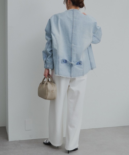 pual ce cin デニムジャケット gジャン セルビッチデニムノーカラー