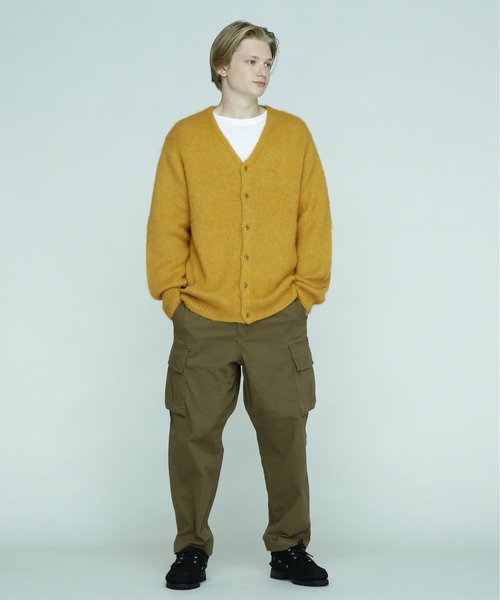 「MANASTASH」 ニットカーディガン L ブラック メンズ_画像2