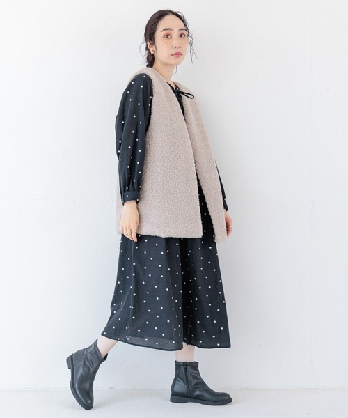 「studio CLIP」 ベスト FREE グレー レディース_画像5