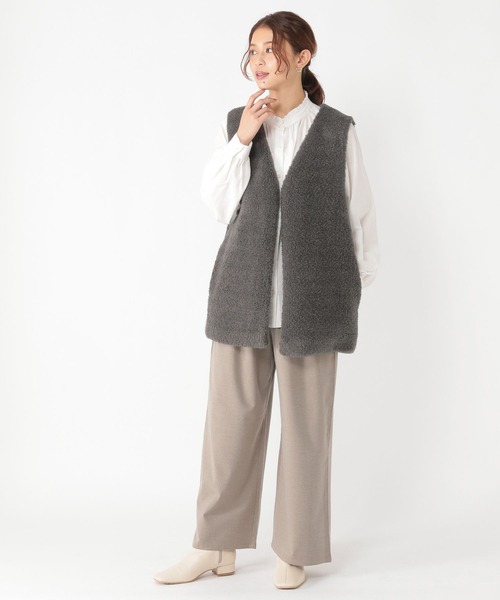 「studio CLIP」 ベスト FREE グレー レディース_画像9