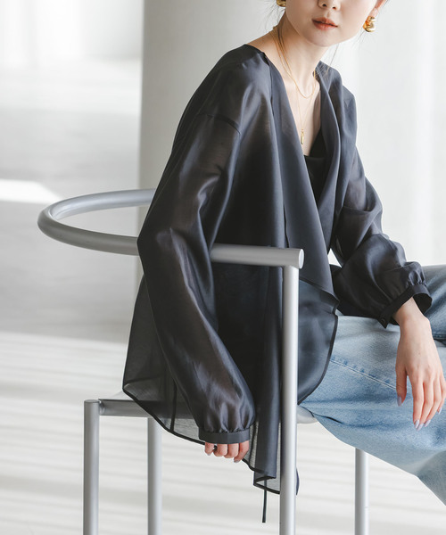 NOBLE シャーリングタックエアリーブラウス miu様 専用 17SS 完売 ノーブル シャーリングタック エアリー ブラウス