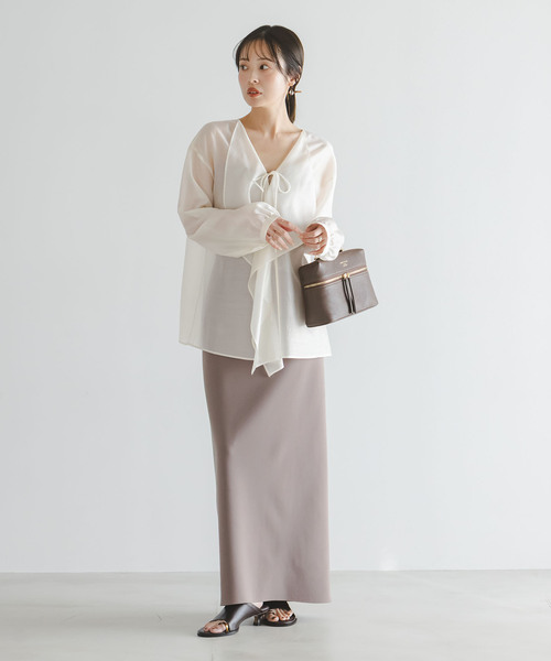 NOBLE シャーリングタックエアリーブラウス miu様 専用 17SS 完売 ノーブル シャーリングタック エアリー ブラウス