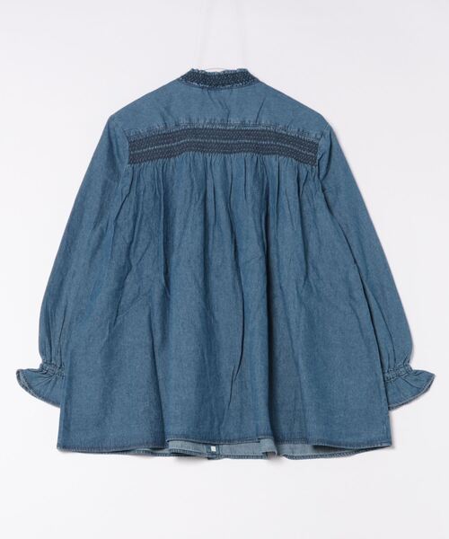 「SOMETHING」 長袖ブラウス SMALL ブルー レディース_画像2