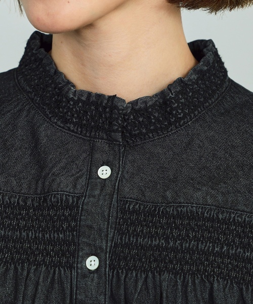 「SOMETHING」 長袖ブラウス SMALL ブルー レディース_画像9