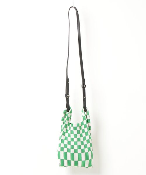 「LASTFRAME」 チェック柄2WAYバッグ - グリーン レディース_画像2