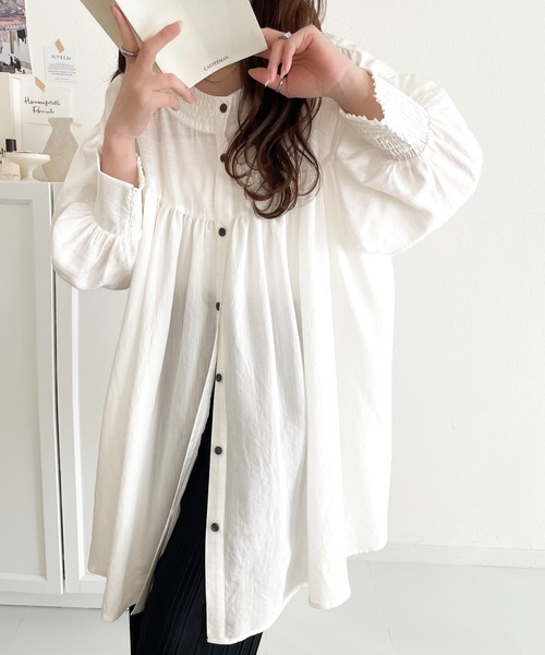 「classicalelf」 長袖ブラウス X-LARGE オフホワイト レディース_画像8