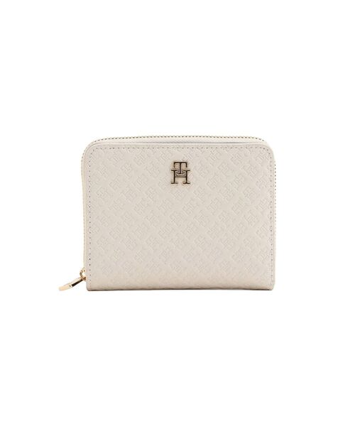 トミーヒルフィガー 長財布 ジップアラウンド ウォレット ベージュ ホワイト TOMMY HILFIGER（トミー・ヒルフィガー） 財布 アイコンモノグラム