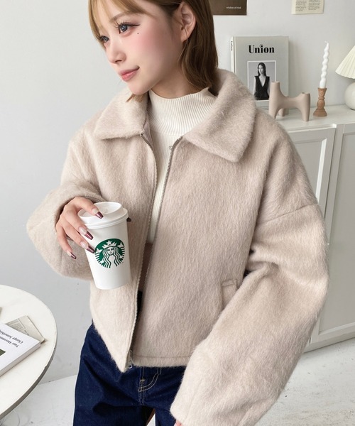 「moment+」 ブルゾン M アイボリー レディース_画像2