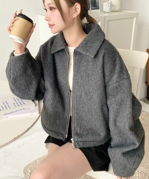 「moment+」 ブルゾン M アイボリー レディース_画像5