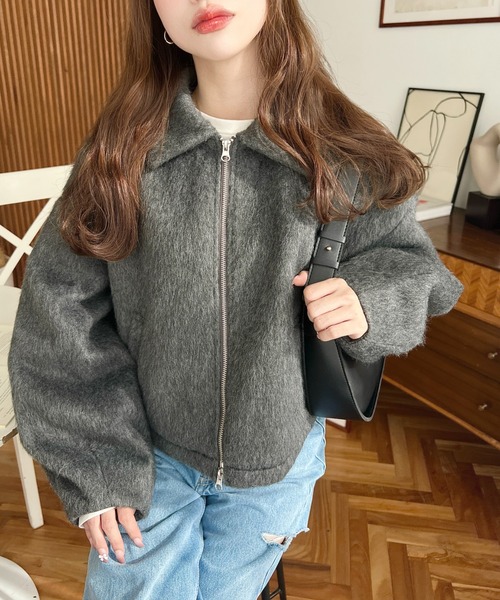 「moment+」 ブルゾン M アイボリー レディース_画像9