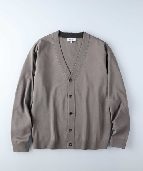 「PLUS ONE」 カーディガン L ダークベージュ メンズ_画像6