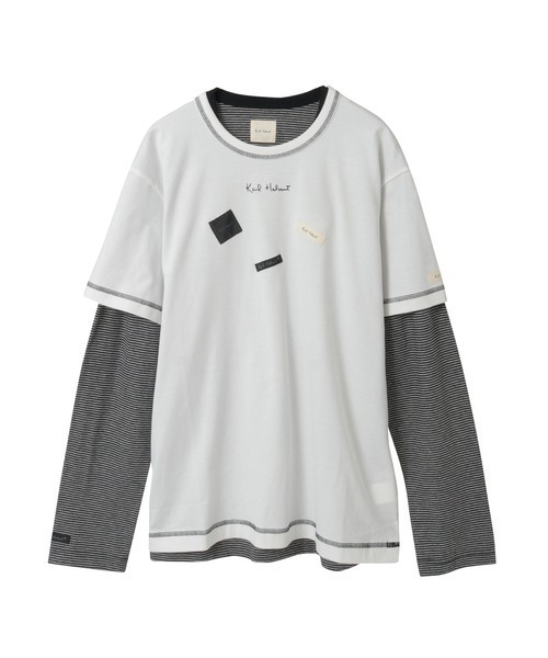 Karl Helmut ロゴ＆ネームワッペンTシャツとボーダー長袖Tシャツの 