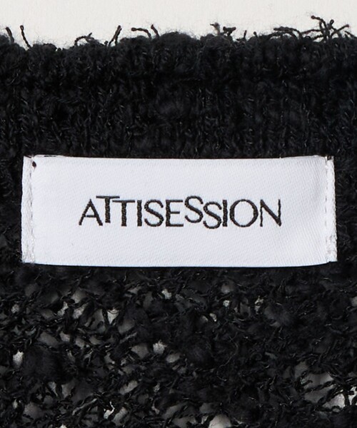 【ATTISESSION】 メッシュUネックニットトップス BEAUTY&YOUTH UNITED ARROWS｜<ATTISESSION>メッシュ Uネック ニット