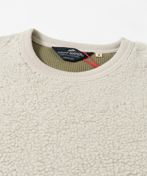 「KRIFF MAYER」 長袖Tシャツ SMALL オリーブ メンズ_画像4