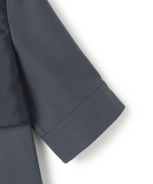 ブラウス シャツ 「WEB限定カラーあり」 FluidBackSatin バンドカラーシャツ レディースの画像
