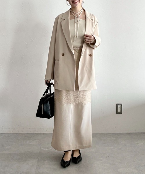 新品 mysty woman☆レースセットアップ mysty woman（ミスティウーマン） ワンピース 手洗い可能/大人な透け感