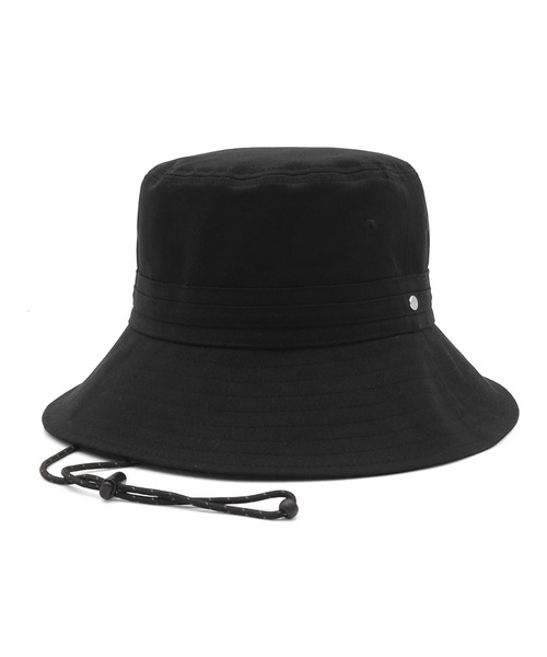 帽子 ハット ニューエラバケットハット BUCKET-03バケハ メタルロゴつば広ロングブリム顎紐付き ONSPOTZ別注 レディースの画像