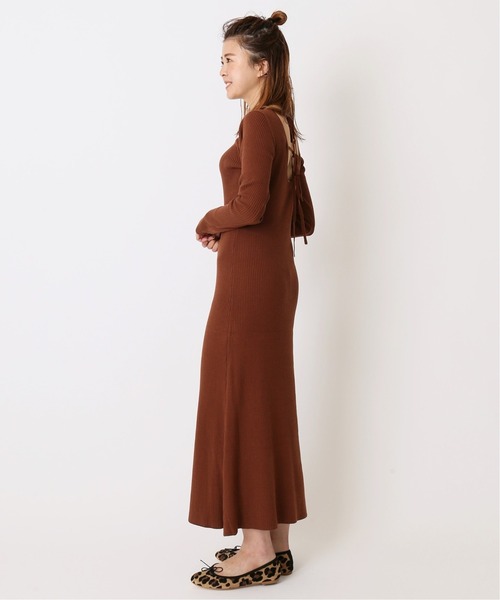 「U by SPICK&SPAN」 ニットワンピース 36 ブラック レディース_画像3