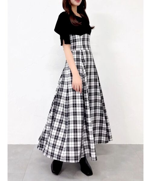 dazzlin(ダズリン) ワンピース ビッグカラーチェックコルセット dazzlin(ダズリン) ワンピース ビッグカラーチェックコルセット