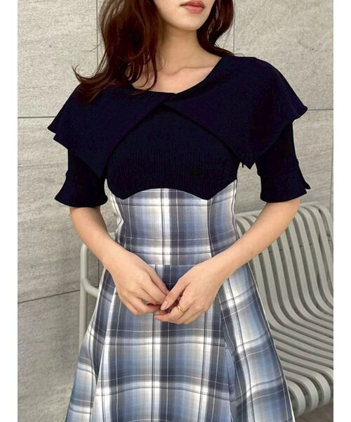 dazzlin（ダズリン） ワンピース ビッグカラーチェックコルセット