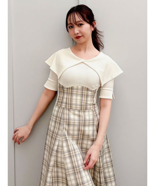 dazzlin(ダズリン) ワンピース ビッグカラーチェックコルセット dazzlin(ダズリン) ワンピース ビッグカラーチェックコルセット