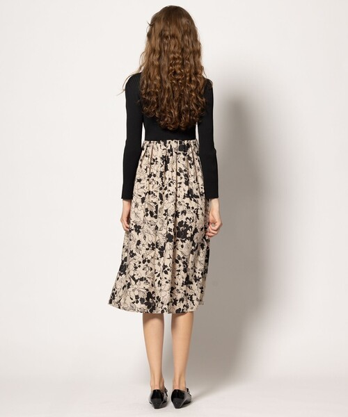「TOCCA」 ドッキングワンピース MEDIUM ブラック レディースの画像