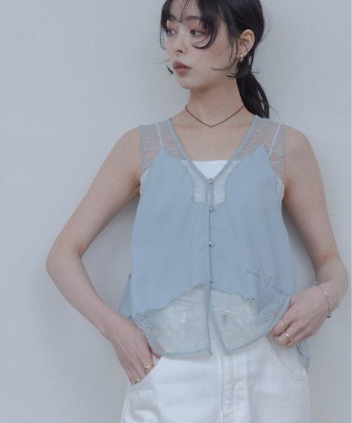 ベスト ジレ レースエンブロランジェリージレ レディースの画像