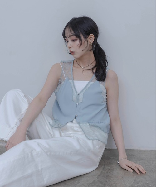 Eimee Law（エイミーロウ） ベスト ジレ レースエンブロランジェリー