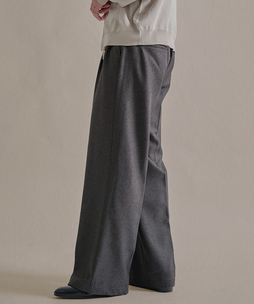 Y’s for men ダークグレー 2タックスラックス M ワイズフォーメン Y's for men 12 Tuck Pants （Black） -FASCINATE