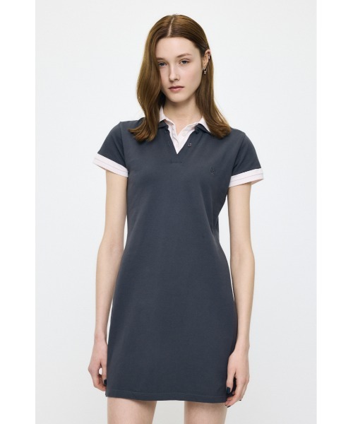 MOUSSY CONTRAST POLO ドレス MOUSSY（マウジー） ワンピース 半袖 CONTRAST POLO ドレス : ZOZOTOWN
