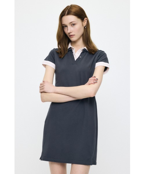 MOUSSY（マウジー） ワンピース 半袖 CONTRAST POLO ドレス : ZOZOTOWN