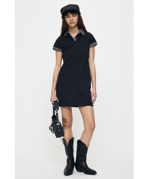 MOUSSY（マウジー） ワンピース 半袖 CONTRAST POLO ドレス : ZOZOTOWN