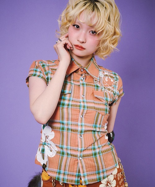 GALFY（ガルフィー） ブラウス シャツ 半袖 「GALFY/ガルフィー」ロコ 