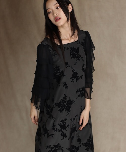「J by blue」 ノースリーブワンピース MEDIUM ブラウン レディース_画像4