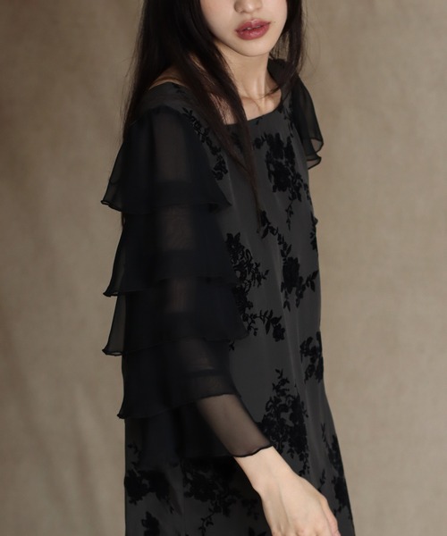 「J by blue」 ノースリーブワンピース MEDIUM ブラウン レディース_画像6