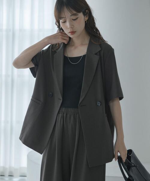 uvカット セットアップ ハイスペジャケットパンツセットアップ レディースの画像