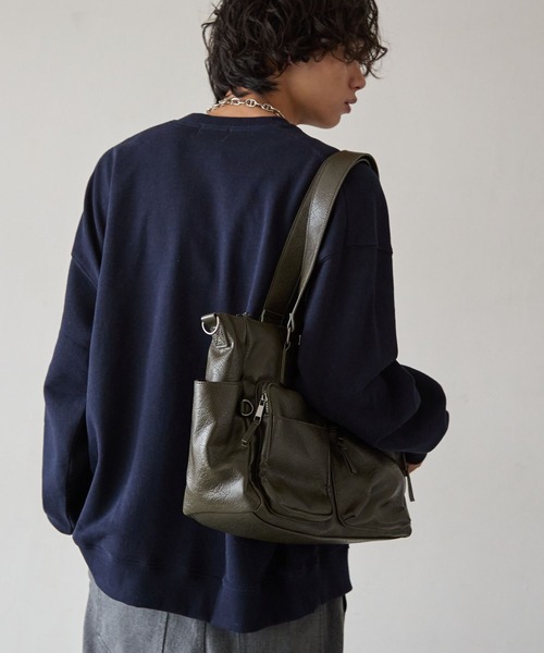 「PBLIM」 スウェットカットソー LARGE ネイビー レディース_画像8