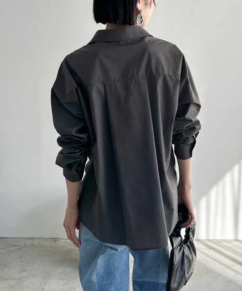 「DOUX ARCHIVES」 長袖シャツ 38 チャコールグレー レディース_画像7