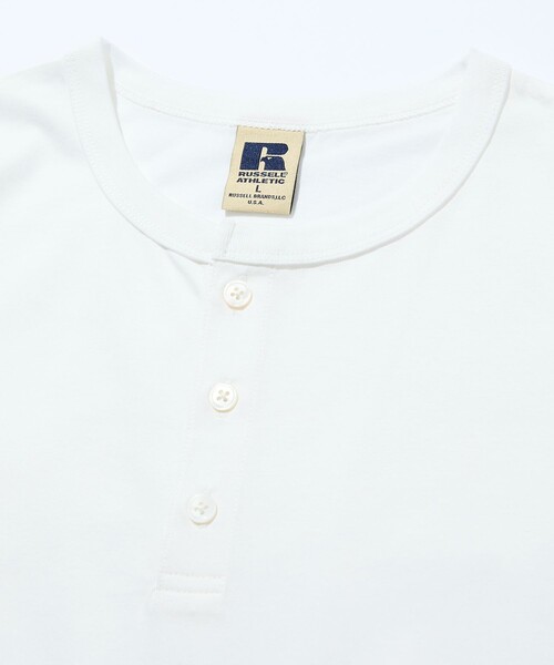 Russell Athletic（ラッセル アスレティック） ヘンリーネック tシャツ