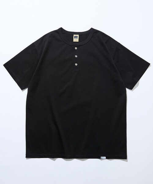 Russell Athletic（ラッセル アスレティック） ヘンリーネック tシャツ