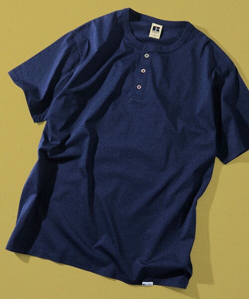 Russell Athletic（ラッセル アスレティック） ヘンリーネック tシャツ