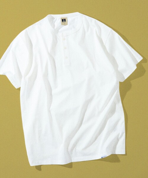 Russell Athletic（ラッセル アスレティック） ヘンリーネック tシャツ