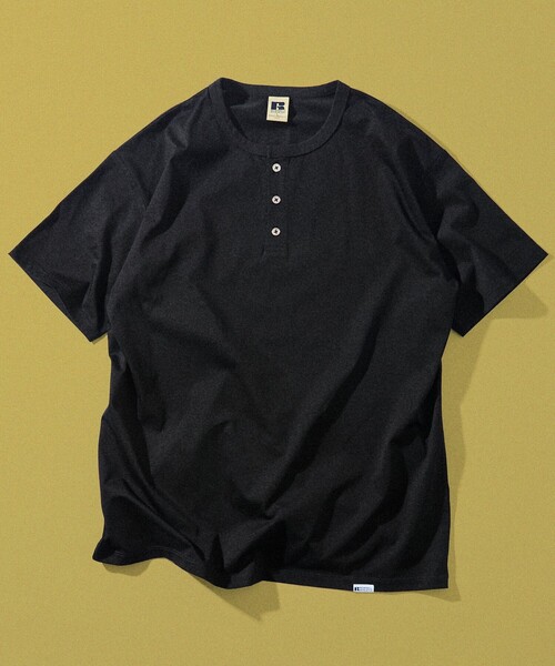 Russell Athletic（ラッセル アスレティック） ヘンリーネック tシャツ