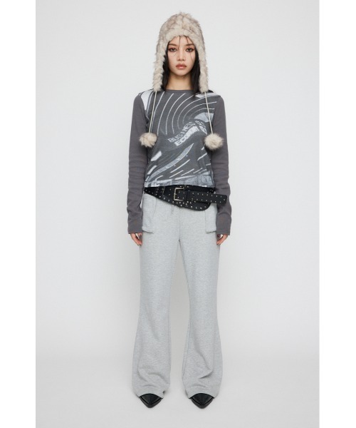 「LAGUA GEM」 スウェットパンツ MEDIUM ブラック レディース_画像4