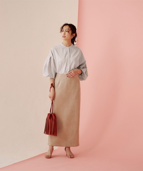 「ur's」 長袖ブラウス M グリーン レディース_画像8