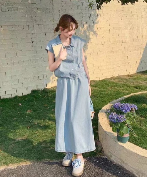 FAVORITO セットアップ デニムトップススカートセットアップ